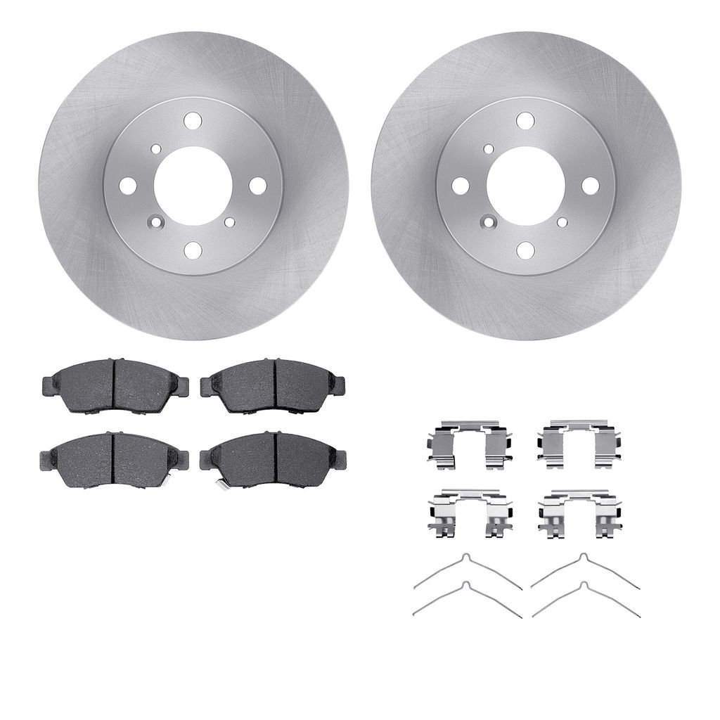 Dynamic Friction 6512-01032 - Brake Kit - Quickstop Rotors and 5000 Brake Pads With Hardware