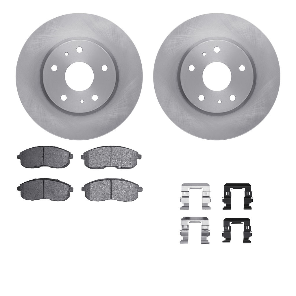 Dynamic Friction 6512-01035 - Brake Kit - Quickstop Rotors and 5000 Brake Pads With Hardware