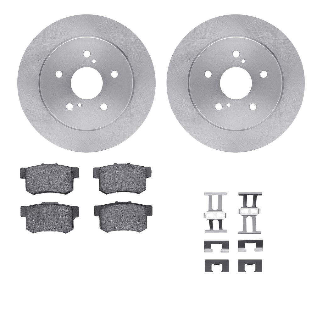 Dynamic Friction 6512-01041 - Brake Kit - Quickstop Rotors and 5000 Brake Pads With Hardware