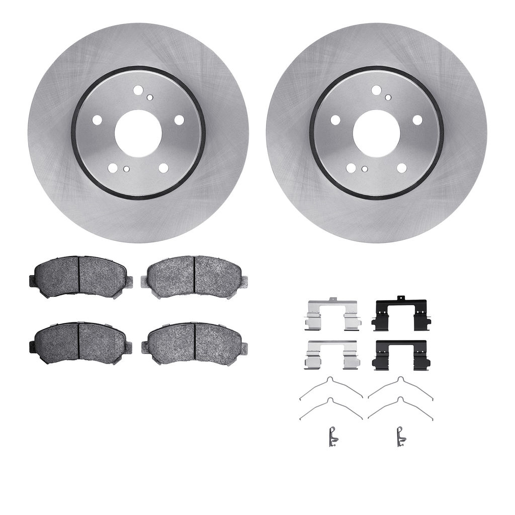 Dynamic Friction 6512-01044 - Brake Kit - Quickstop Rotors and 5000 Brake Pads With Hardware
