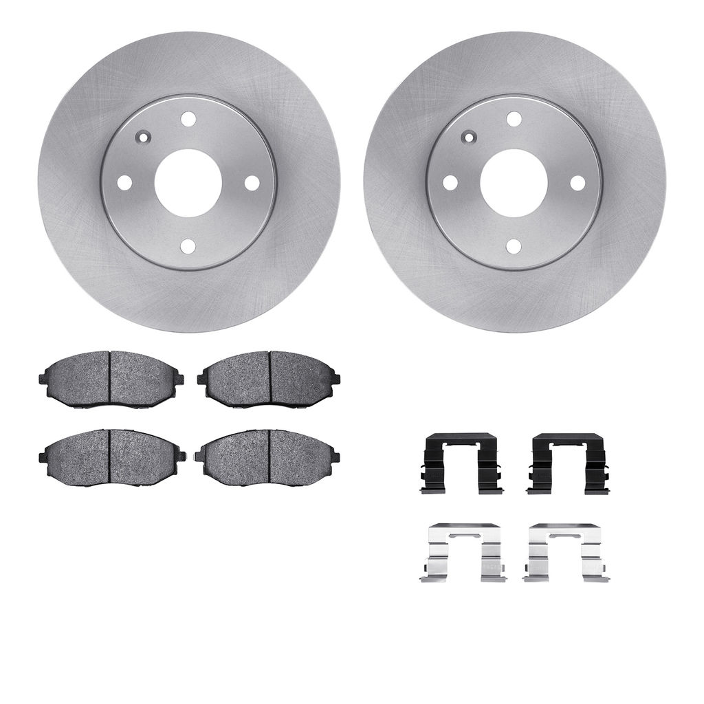 Dynamic Friction 6512-01047 - Brake Kit - Quickstop Rotors and 5000 Brake Pads With Hardware