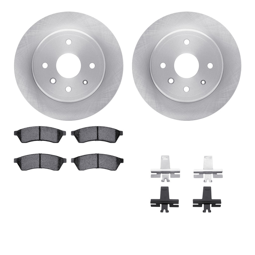 Dynamic Friction 6512-01050 - Brake Kit - Quickstop Rotors and 5000 Brake Pads With Hardware