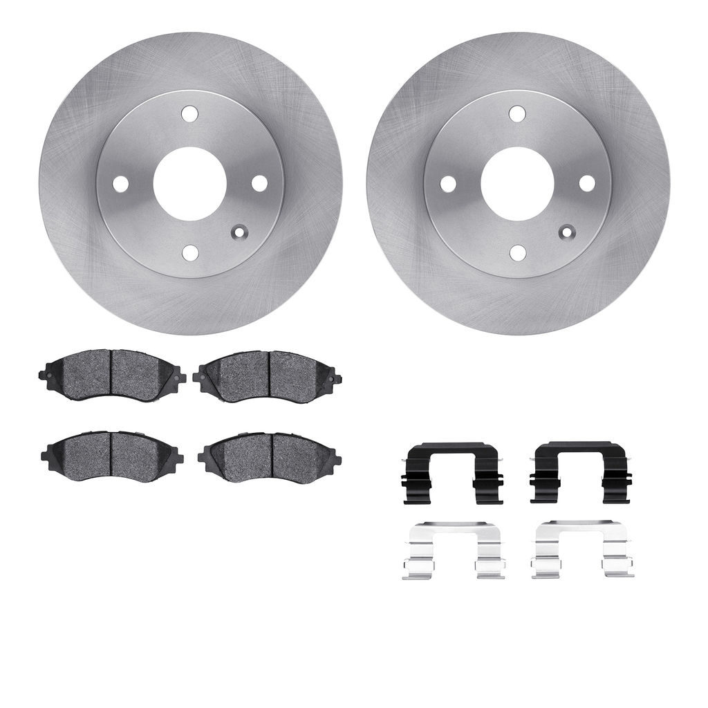 Dynamic Friction 6512-01053 - Brake Kit - Quickstop Rotors and 5000 Brake Pads With Hardware