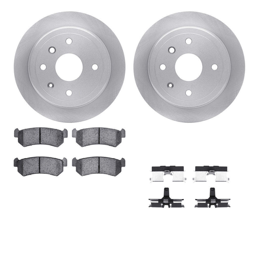 Dynamic Friction 6512-01058 - Brake Kit - Quickstop Rotors and 5000 Brake Pads With Hardware
