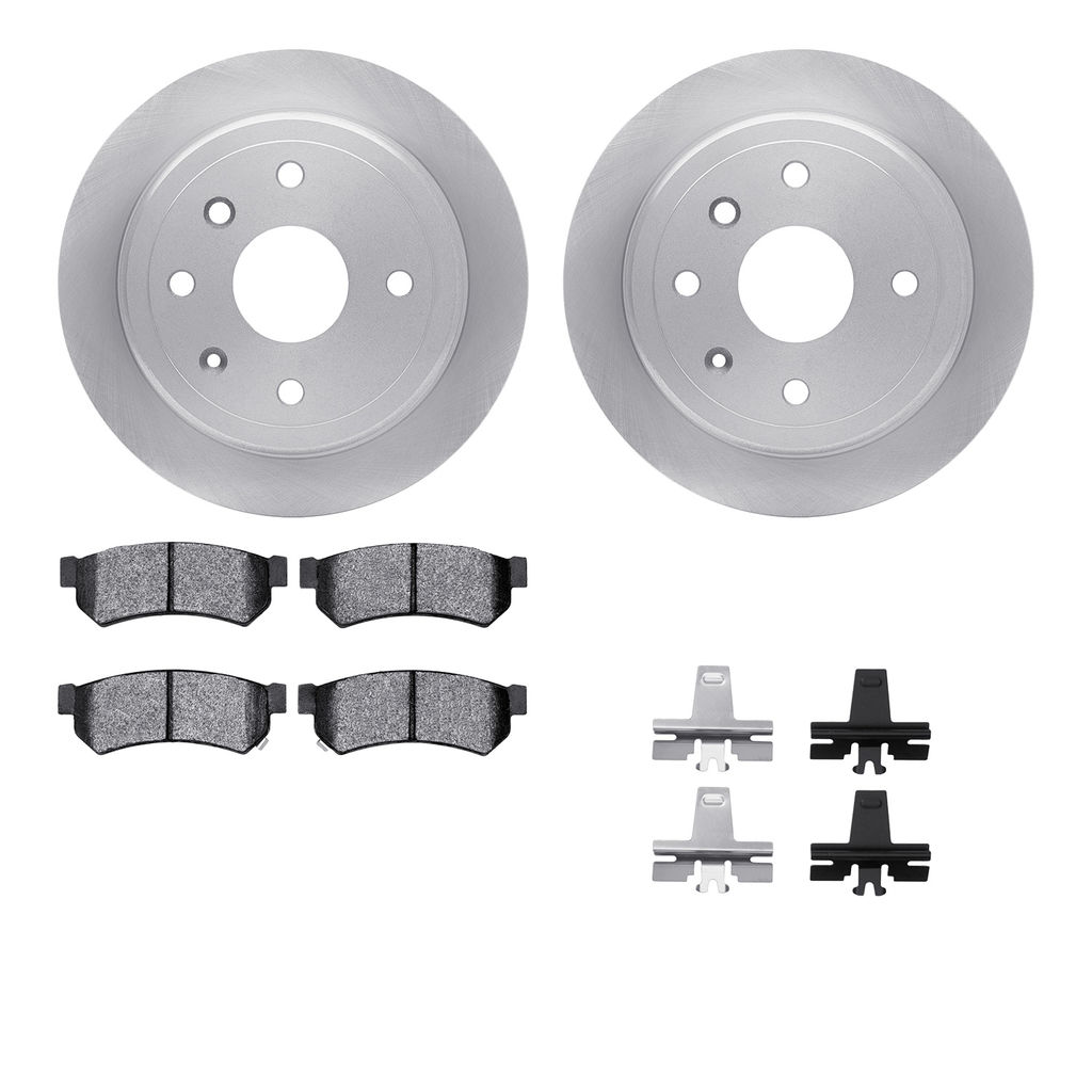 Dynamic Friction 6512-01059 - Brake Kit - Quickstop Rotors and 5000 Brake Pads With Hardware
