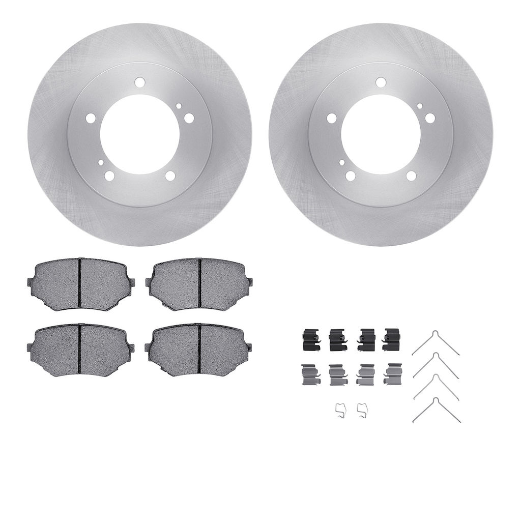 Dynamic Friction 6512-01062 - Brake Kit - Quickstop Rotors and 5000 Brake Pads With Hardware