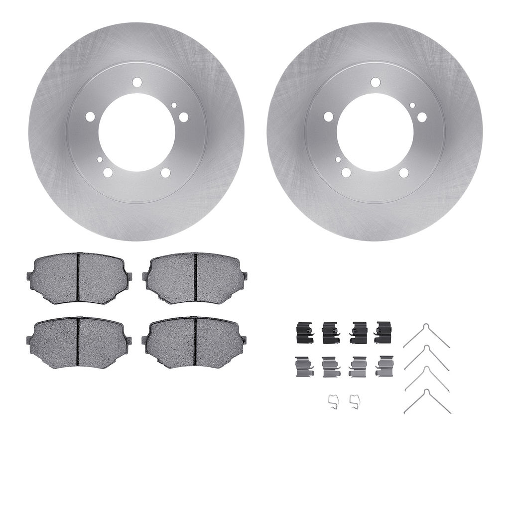Dynamic Friction 6512-01067 - Brake Kit - Quickstop Rotors and 5000 Brake Pads With Hardware