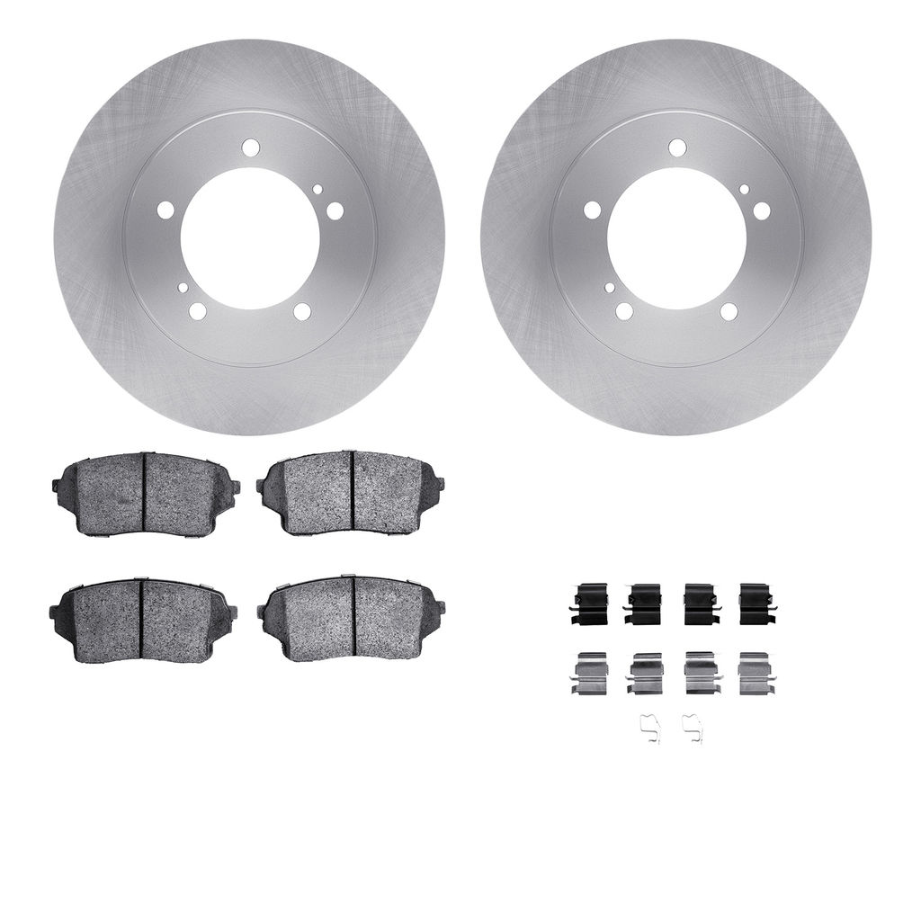 Dynamic Friction 6512-01068 - Brake Kit - Quickstop Rotors and 5000 Brake Pads With Hardware