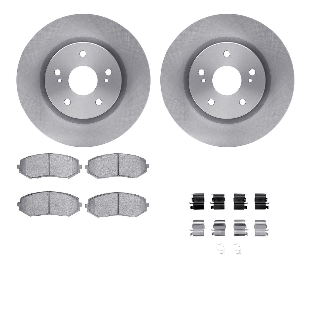 Dynamic Friction 6512-01071 - Brake Kit - Quickstop Rotors and 5000 Brake Pads With Hardware