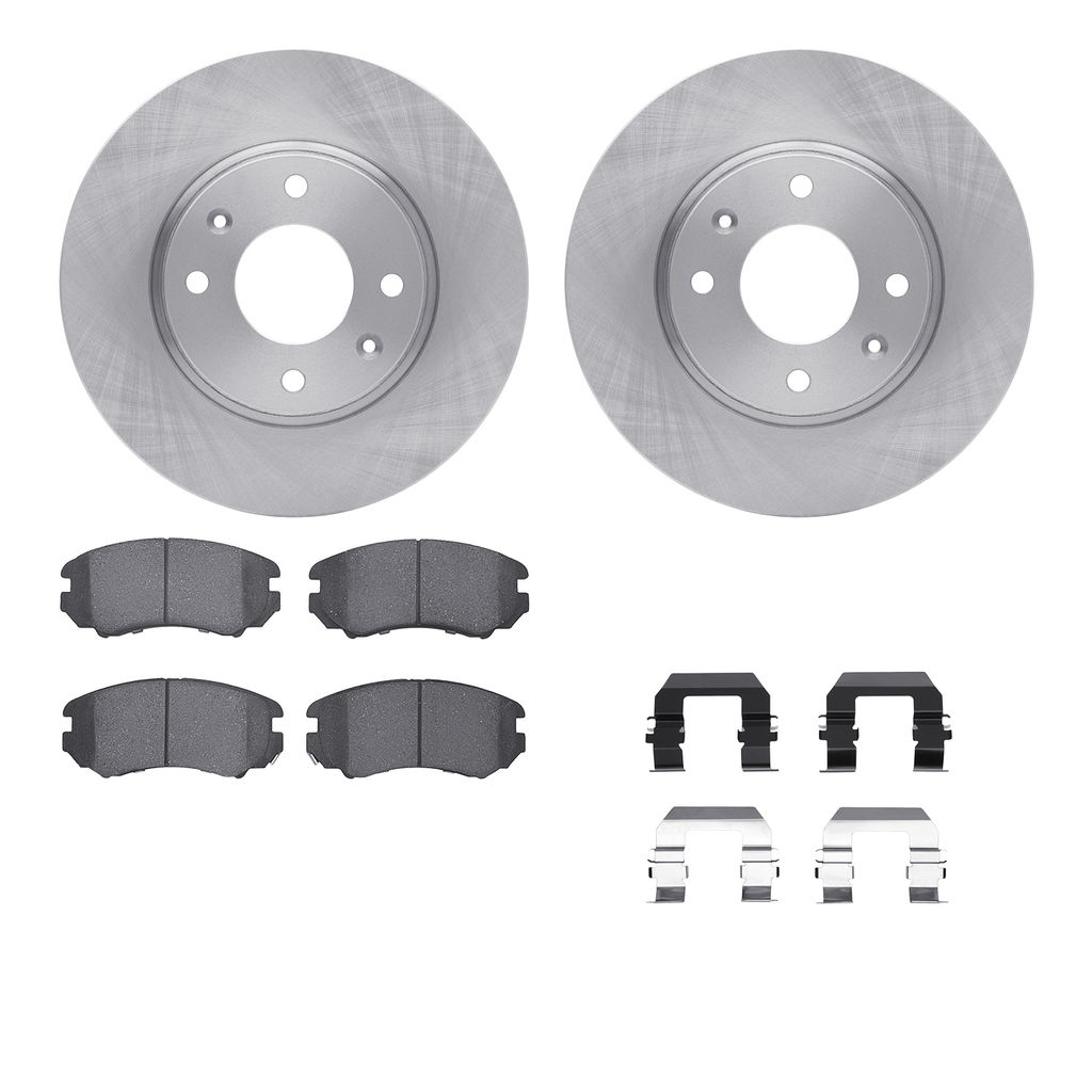 Dynamic Friction 6512-03096 - Brake Kit - Quickstop Rotors and 5000 Brake Pads With Hardware
