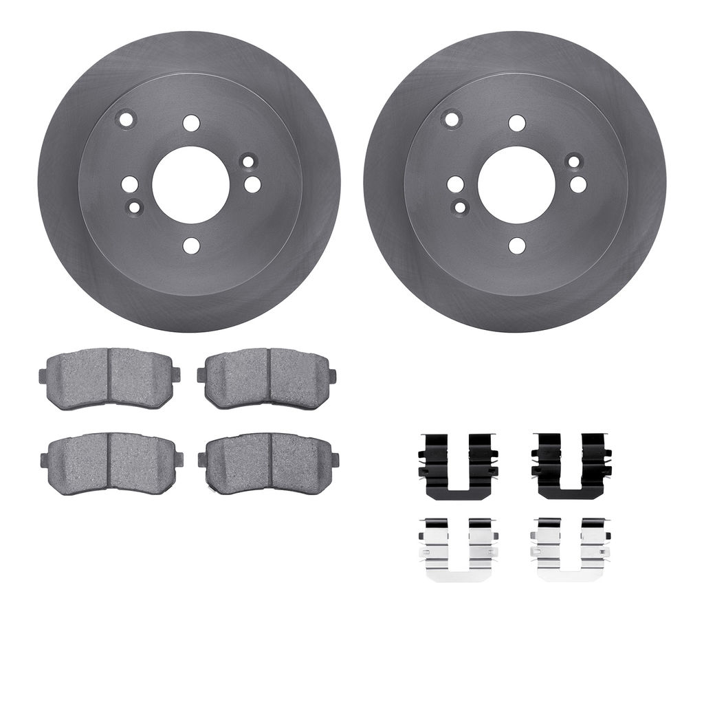 Dynamic Friction 6512-03105 - Brake Kit - Quickstop Rotors and 5000 Brake Pads With Hardware