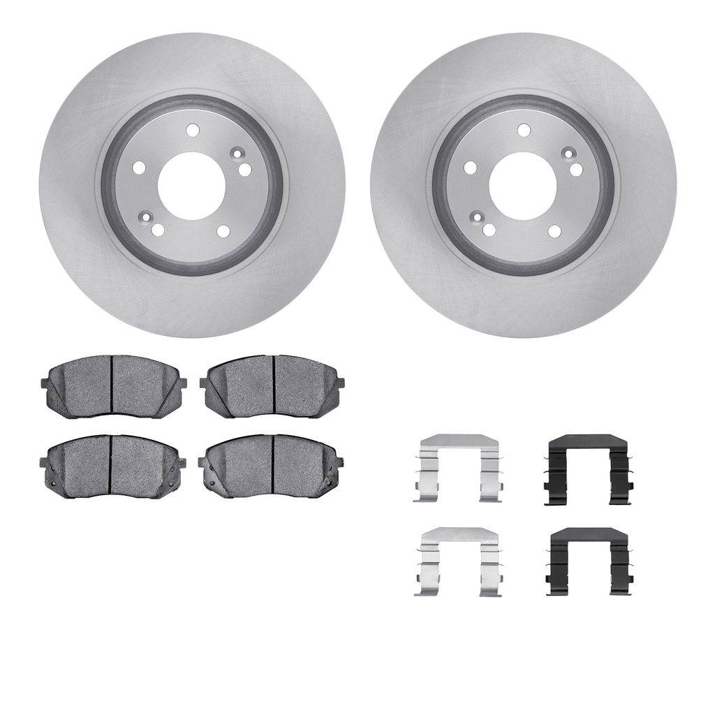 Dynamic Friction 6512-03118 - Brake Kit - Quickstop Rotors and 5000 Brake Pads With Hardware