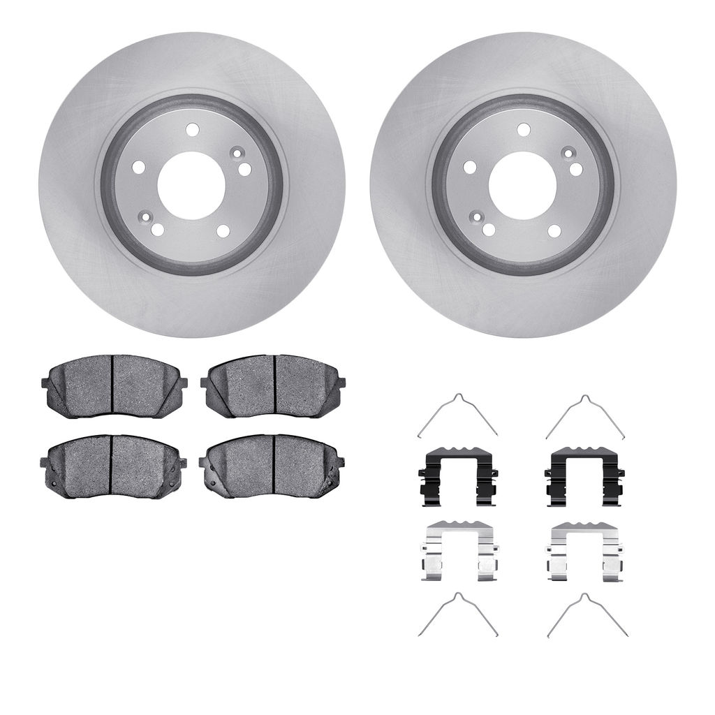 Dynamic Friction 6512-03119 - Brake Kit - Quickstop Rotors and 5000 Brake Pads With Hardware