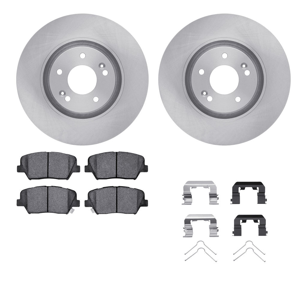 Dynamic Friction 6512-03121 - Brake Kit - Quickstop Rotors and 5000 Brake Pads With Hardware