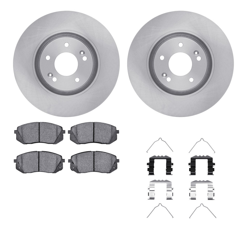Dynamic Friction 6512-03123 - Brake Kit - Quickstop Rotors and 5000 Brake Pads With Hardware