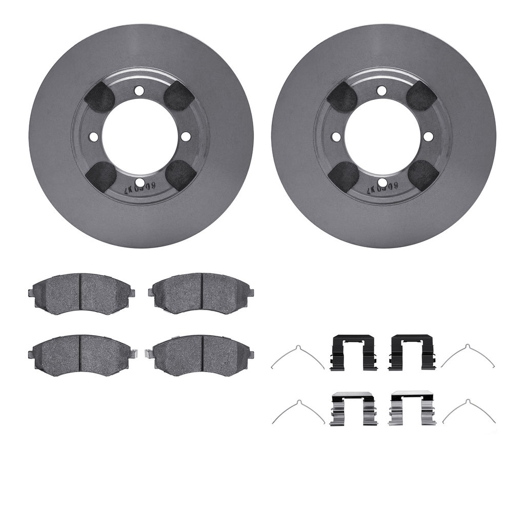 Dynamic Friction 6512-03146 - Brake Kit - Quickstop Rotors and 5000 Brake Pads With Hardware