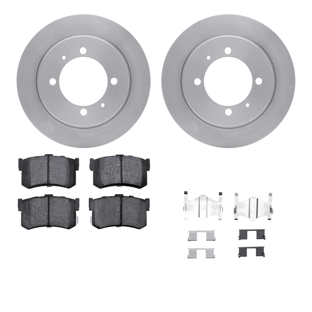 Dynamic Friction 6512-03156 - Brake Kit - Quickstop Rotors and 5000 Brake Pads With Hardware