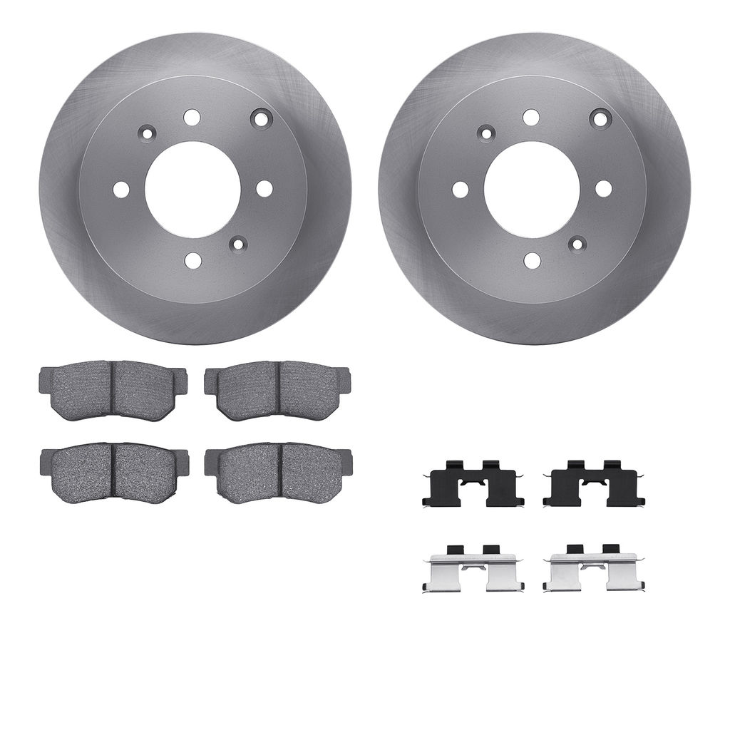 Dynamic Friction 6512-03162 - Brake Kit - Quickstop Rotors and 5000 Brake Pads With Hardware