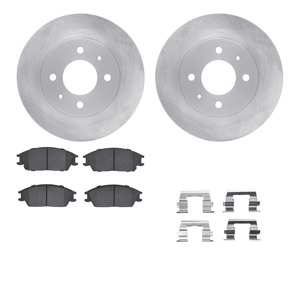 Dynamic Friction 6512-03168 - Brake Kit - Quickstop Rotors and 5000 Brake Pads With Hardware