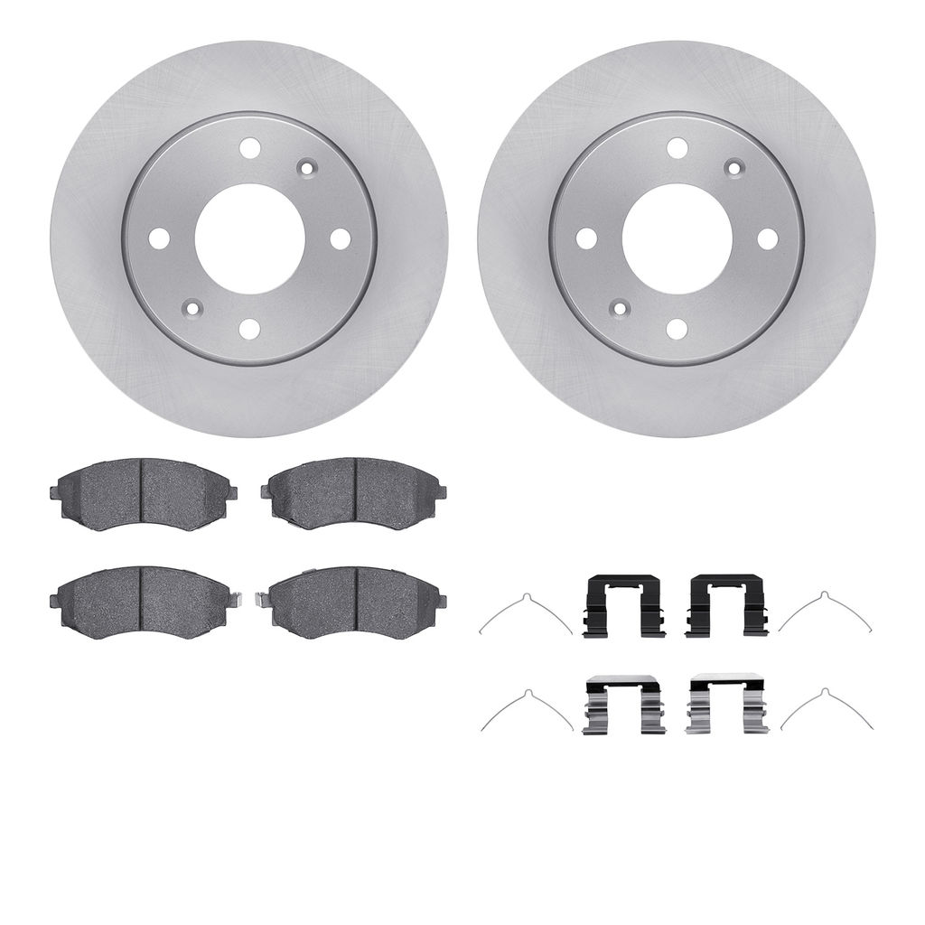 Dynamic Friction 6512-03183 - Brake Kit - Quickstop Rotors and 5000 Brake Pads With Hardware