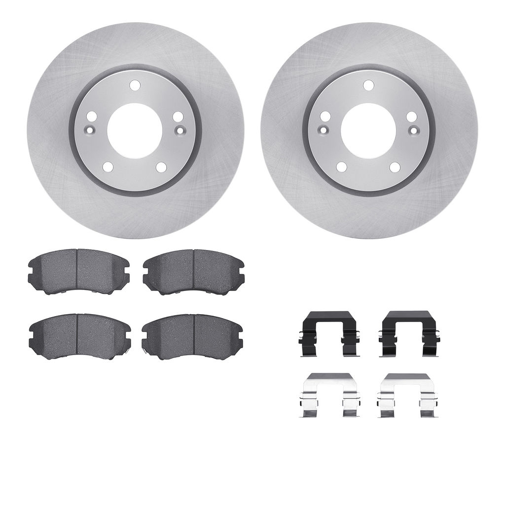 Dynamic Friction 6512-03194 - Brake Kit - Quickstop Rotors and 5000 Brake Pads With Hardware
