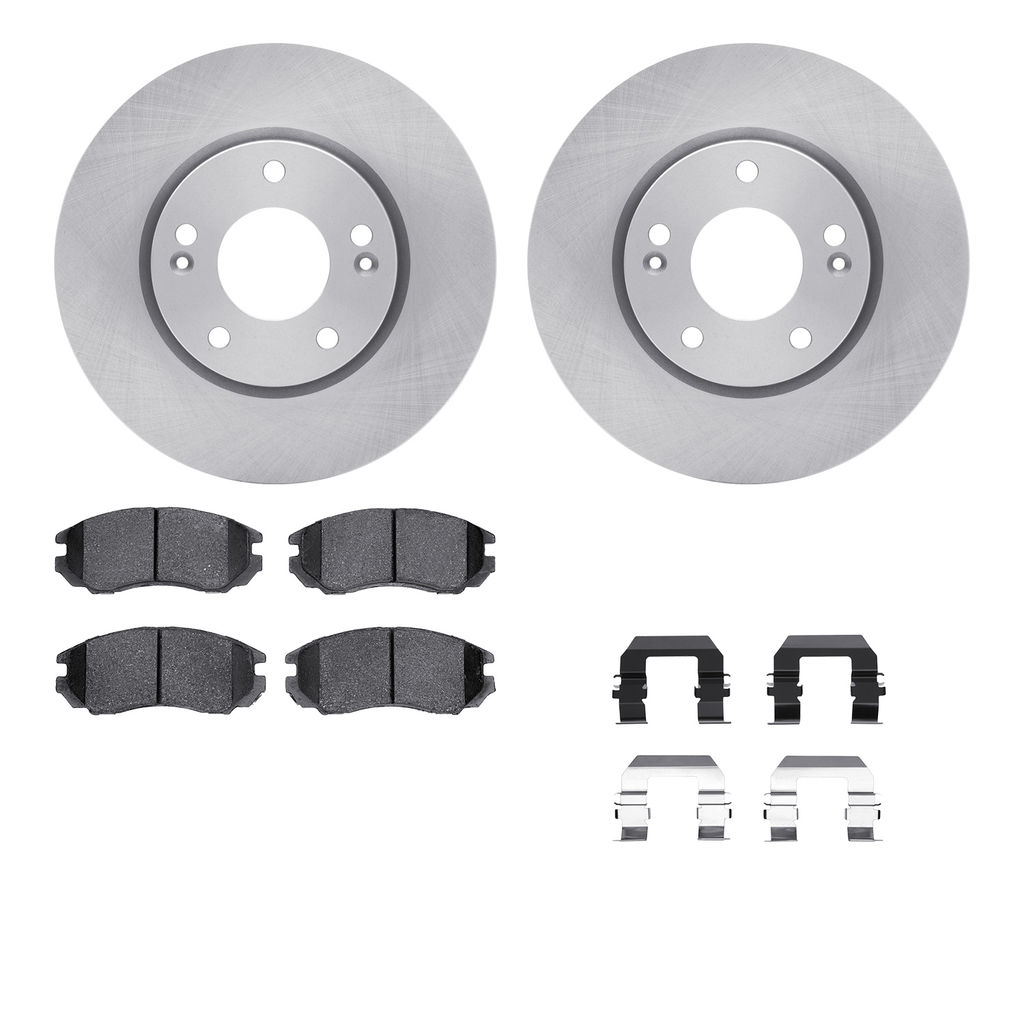 Dynamic Friction 6512-03195 - Brake Kit - Quickstop Rotors and 5000 Brake Pads With Hardware