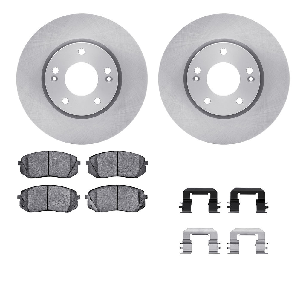 Dynamic Friction 6512-03196 - Brake Kit - Quickstop Rotors and 5000 Brake Pads With Hardware