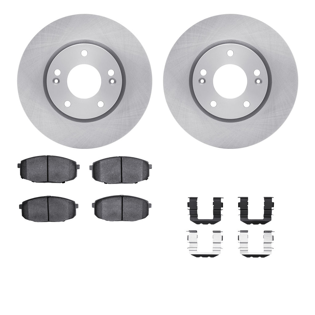 Dynamic Friction 6512-03197 - Brake Kit - Quickstop Rotors and 5000 Brake Pads With Hardware