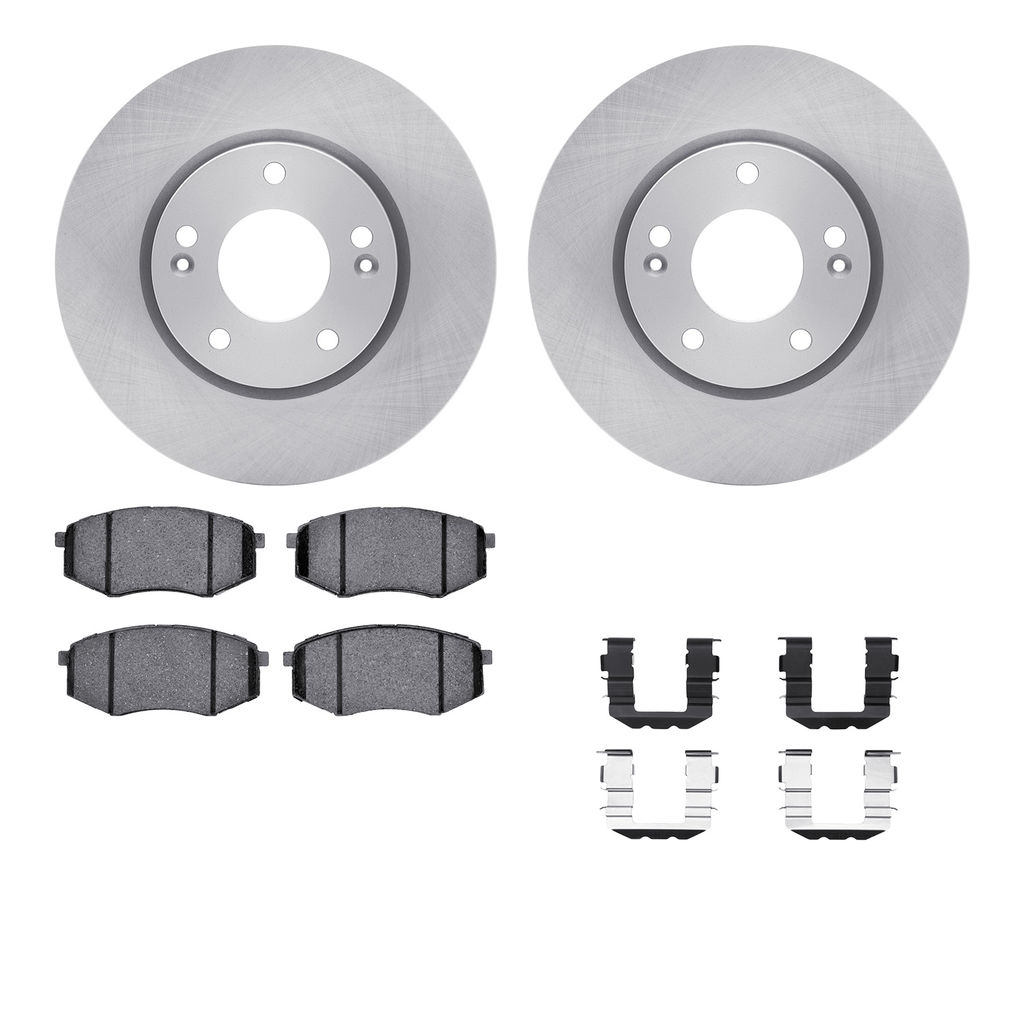 Dynamic Friction 6512-03198 - Brake Kit - Quickstop Rotors and 5000 Brake Pads With Hardware