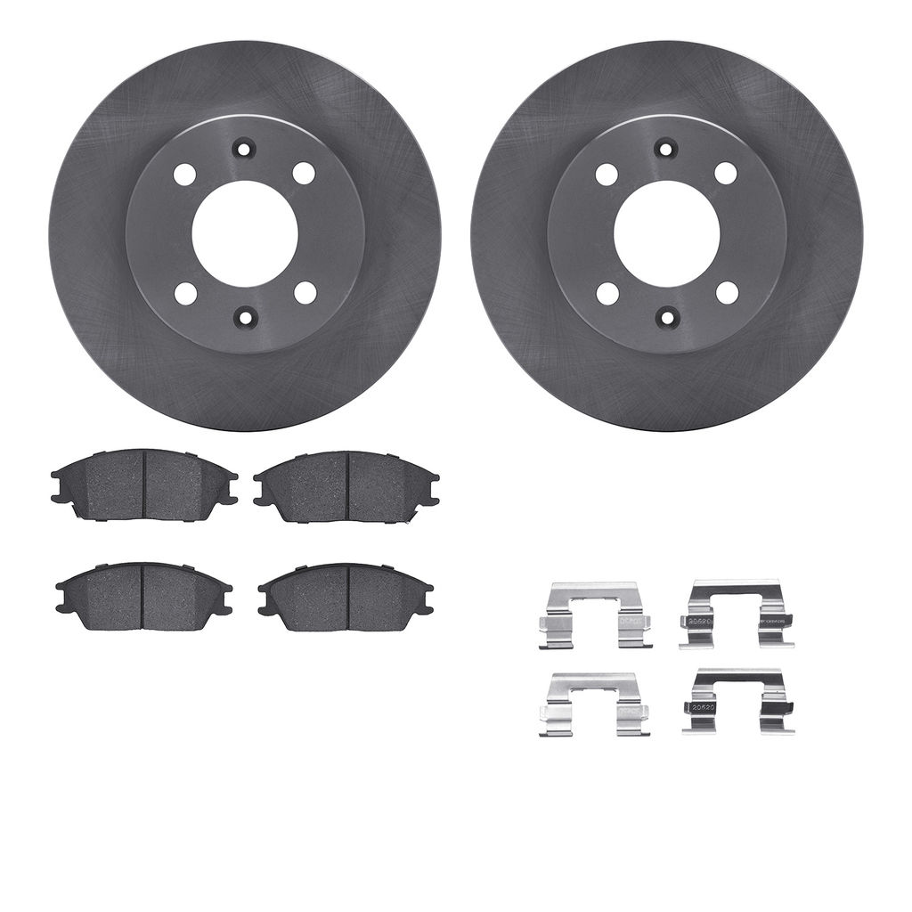 Dynamic Friction 6512-03204 - Brake Kit - Quickstop Rotors and 5000 Brake Pads With Hardware