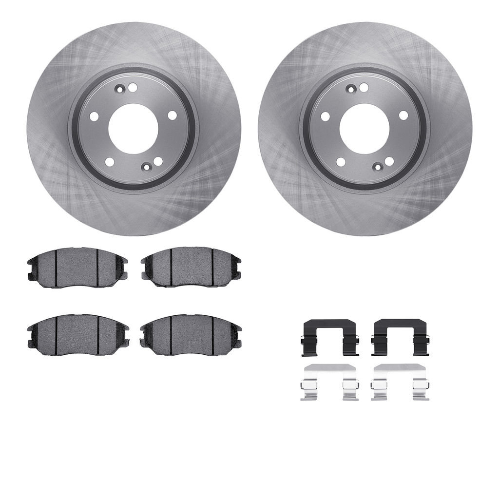 Dynamic Friction 6512-03211 - Brake Kit - Quickstop Rotors and 5000 Brake Pads With Hardware