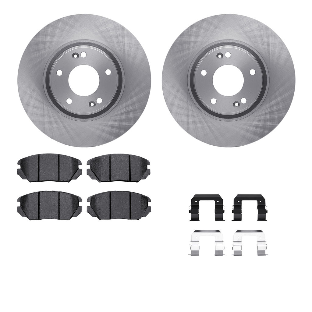 Dynamic Friction 6512-03213 - Brake Kit - Quickstop Rotors and 5000 Brake Pads With Hardware