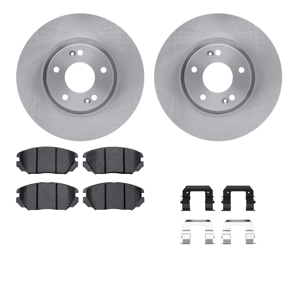 Dynamic Friction 6512-03235 - Brake Kit - Quickstop Rotors and 5000 Brake Pads With Hardware