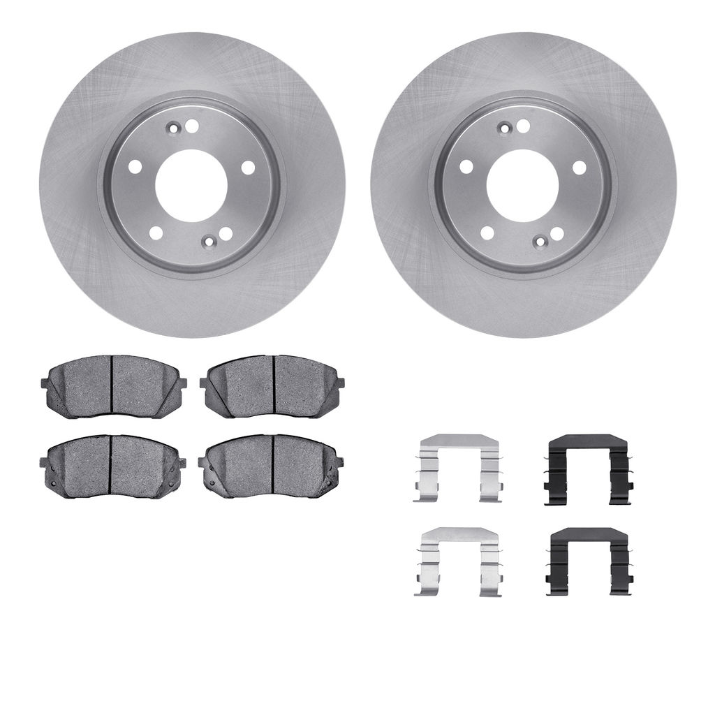 Dynamic Friction 6512-03236 - Brake Kit - Quickstop Rotors and 5000 Brake Pads With Hardware