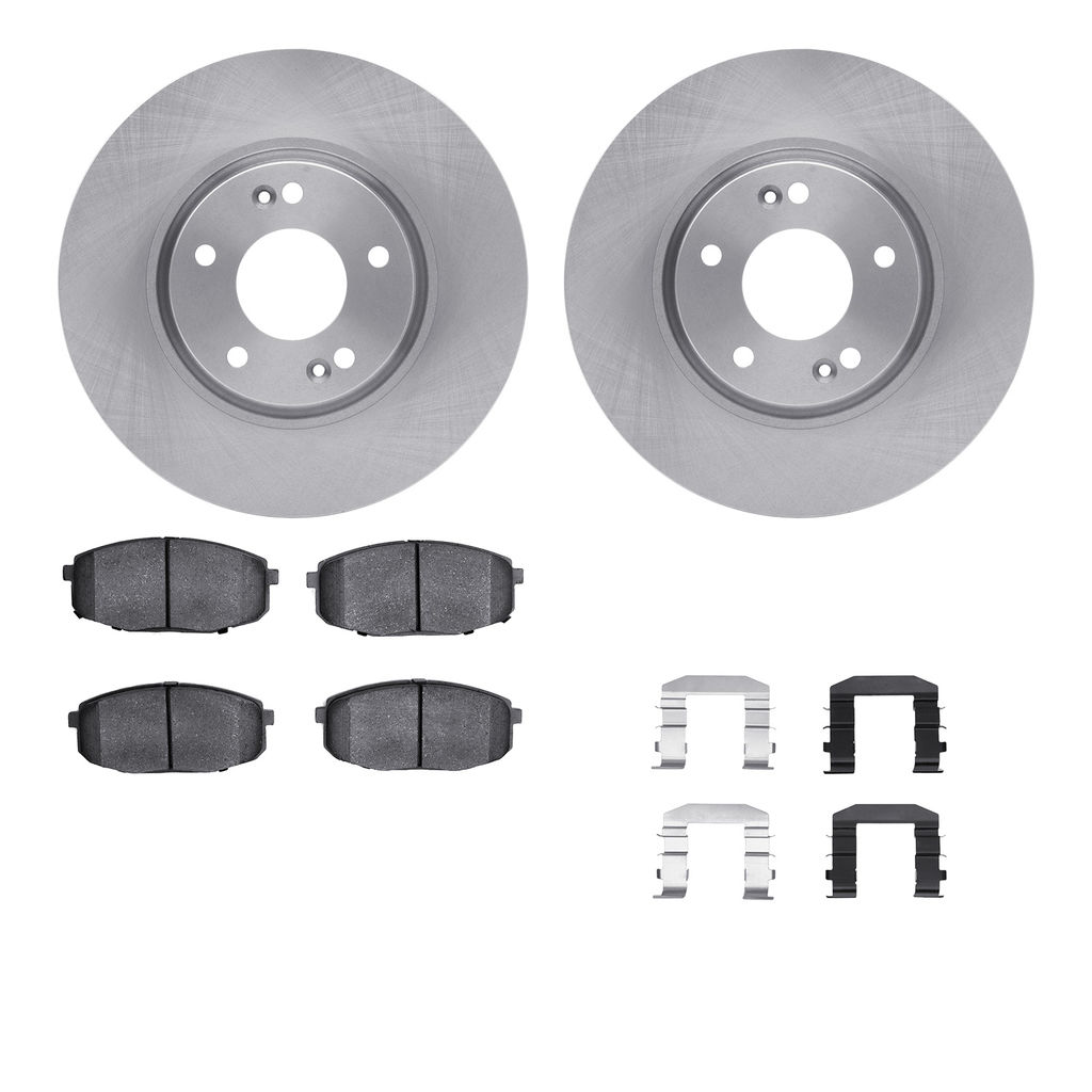 Dynamic Friction 6512-03237 - Brake Kit - Quickstop Rotors and 5000 Brake Pads With Hardware