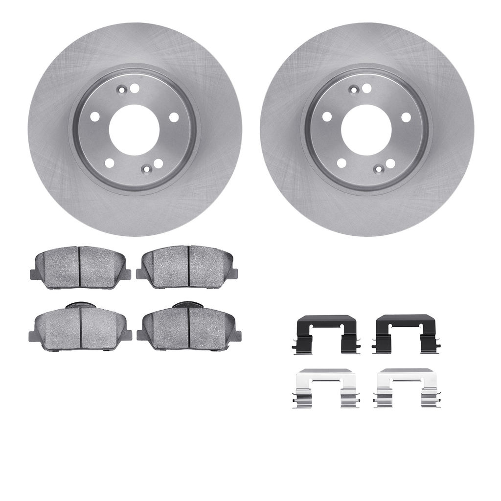 Dynamic Friction 6512-03238 - Brake Kit - Quickstop Rotors and 5000 Brake Pads With Hardware