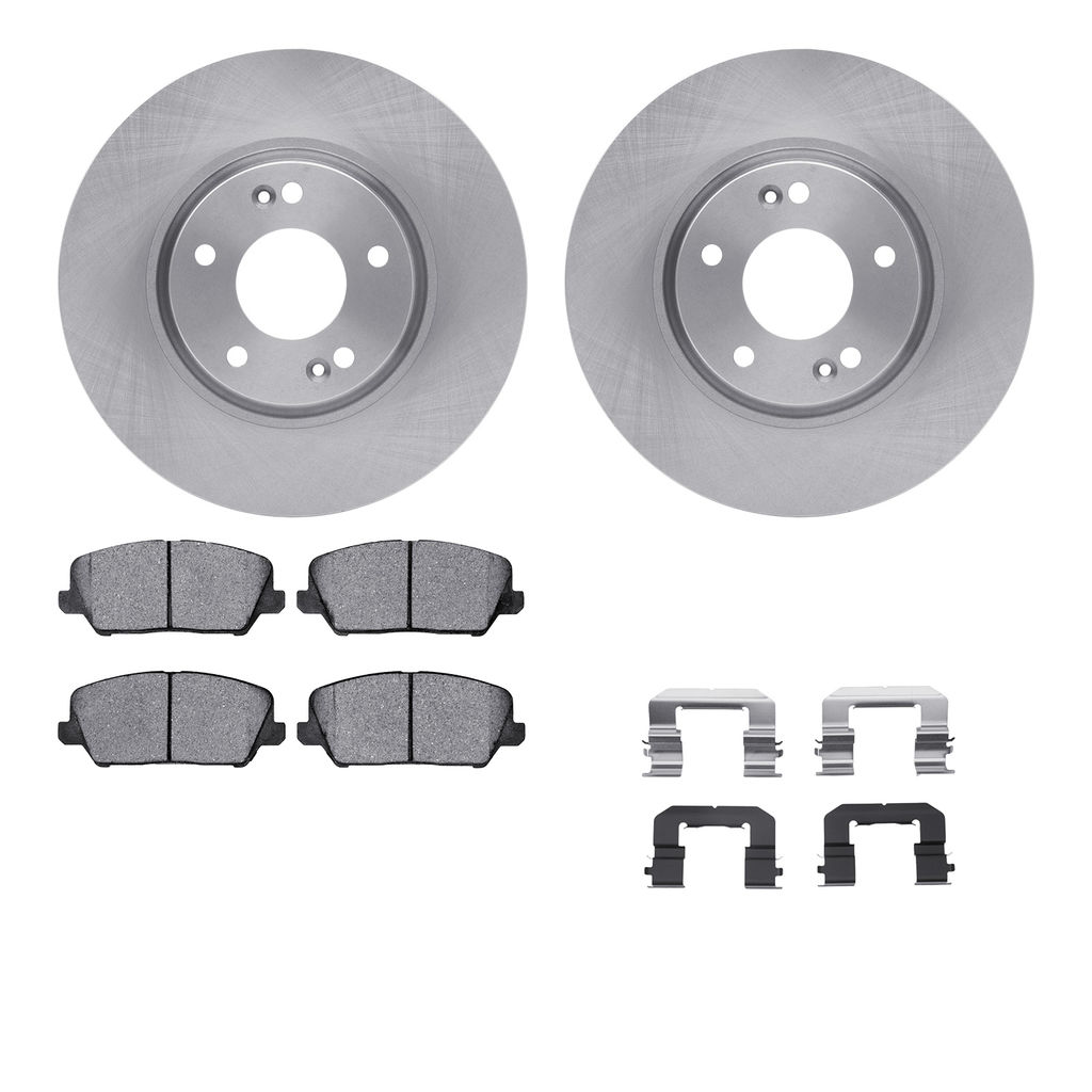 Dynamic Friction 6512-03241 - Brake Kit - Quickstop Rotors and 5000 Brake Pads With Hardware