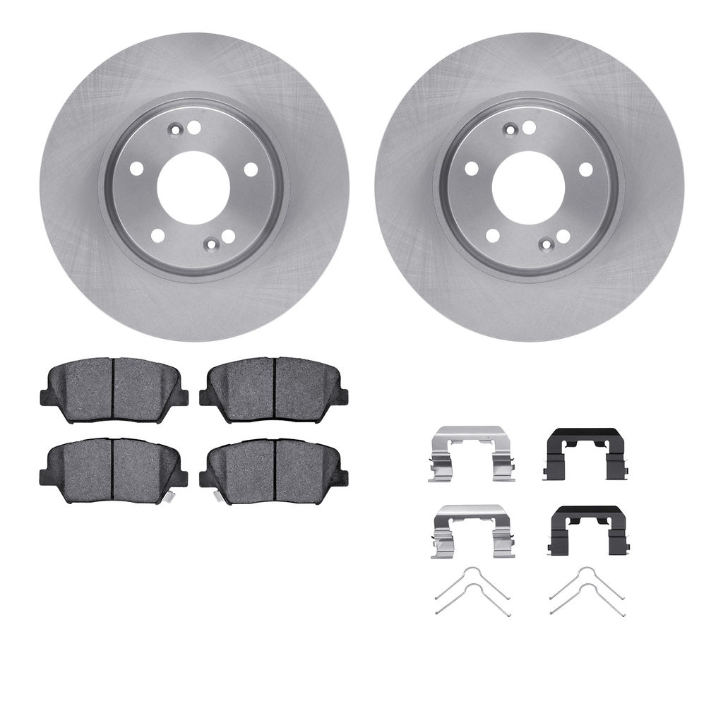 Dynamic Friction 6512-03242 - Brake Kit - Quickstop Rotors and 5000 Brake Pads With Hardware