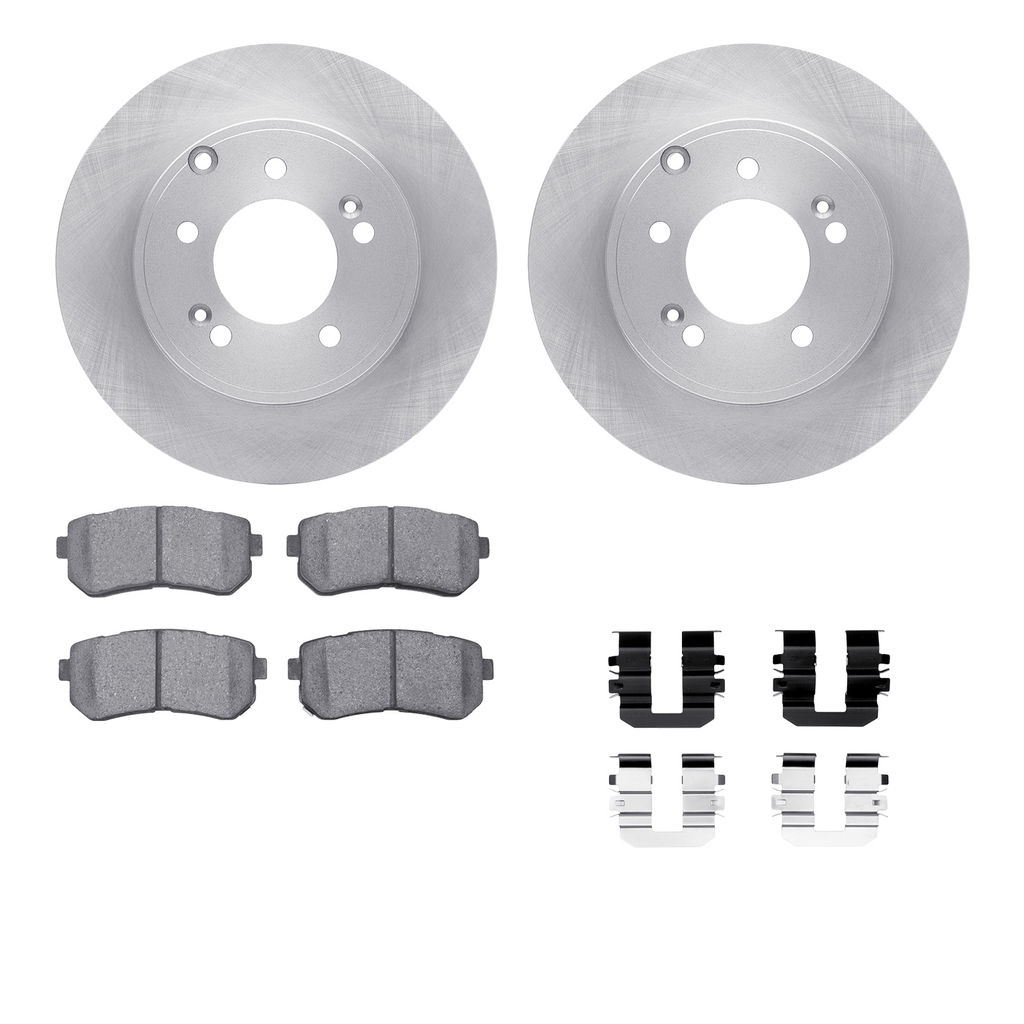 Dynamic Friction 6512-03258 - Brake Kit - Quickstop Rotors and 5000 Brake Pads With Hardware
