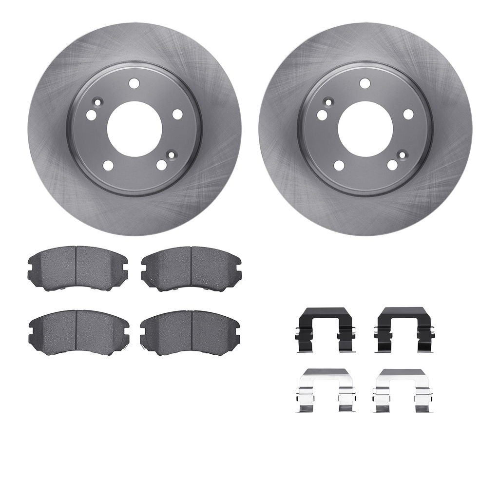 Dynamic Friction 6512-03270 - Brake Kit - Quickstop Rotors and 5000 Brake Pads With Hardware