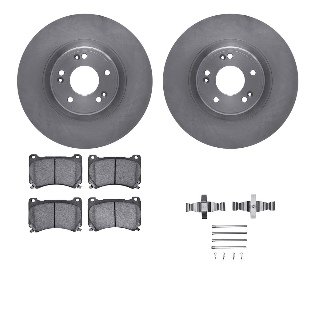 Dynamic Friction 6512-03282 - Brake Kit - Quickstop Rotors and 5000 Brake Pads With Hardware