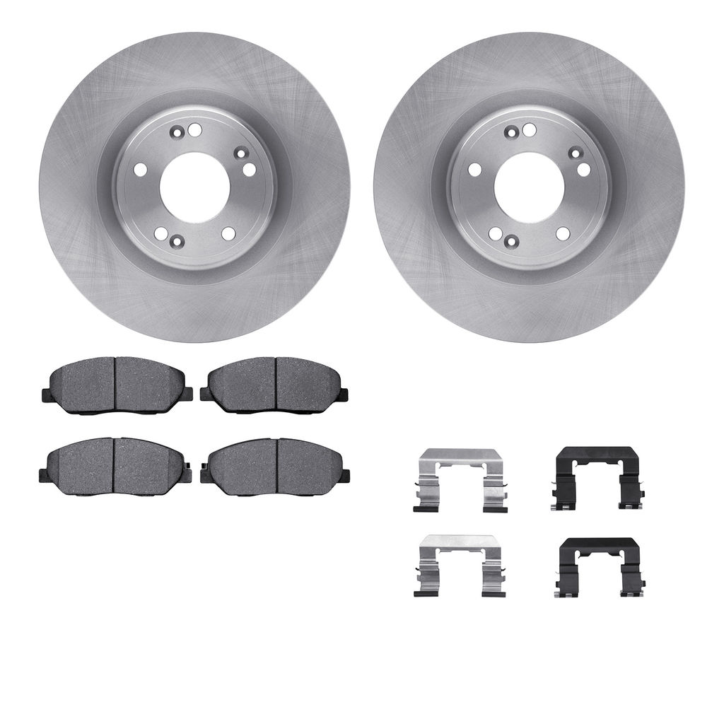 Dynamic Friction 6512-03291 - Brake Kit - Quickstop Rotors and 5000 Brake Pads With Hardware