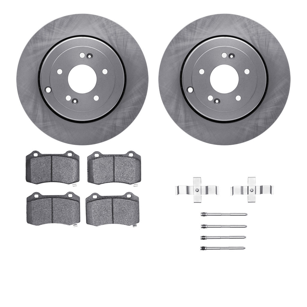 Dynamic Friction 6512-03296 - Brake Kit - Quickstop Rotors and 5000 Brake Pads With Hardware