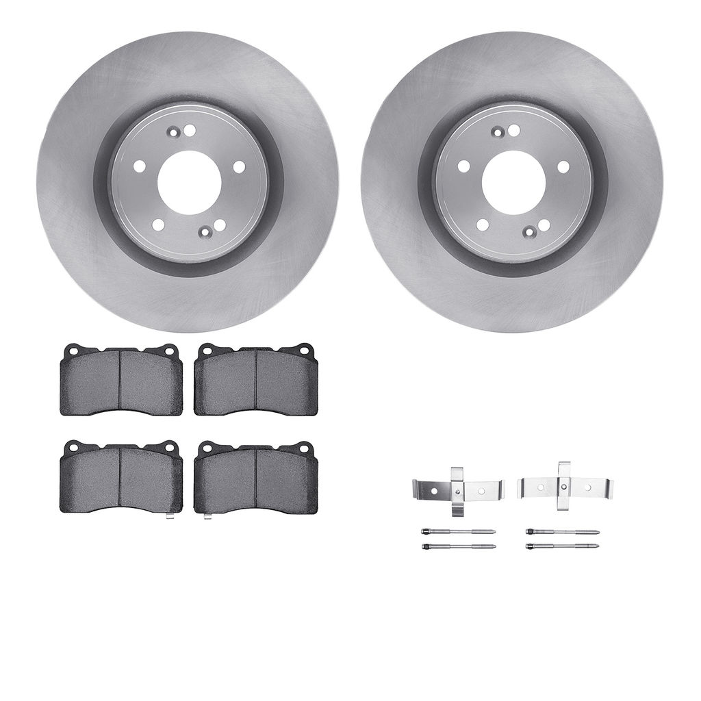 Dynamic Friction 6512-03300 - Brake Kit - Quickstop Rotors and 5000 Brake Pads With Hardware