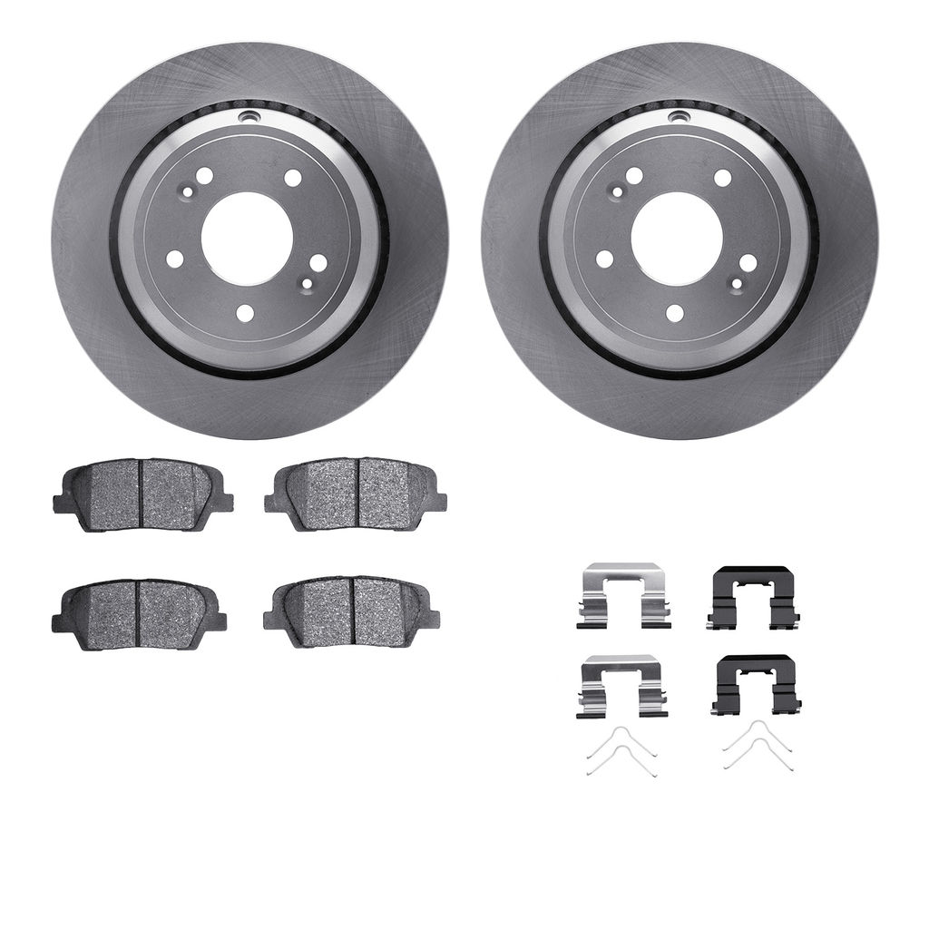 Dynamic Friction 6512-03309 - Brake Kit - Quickstop Rotors and 5000 Brake Pads With Hardware