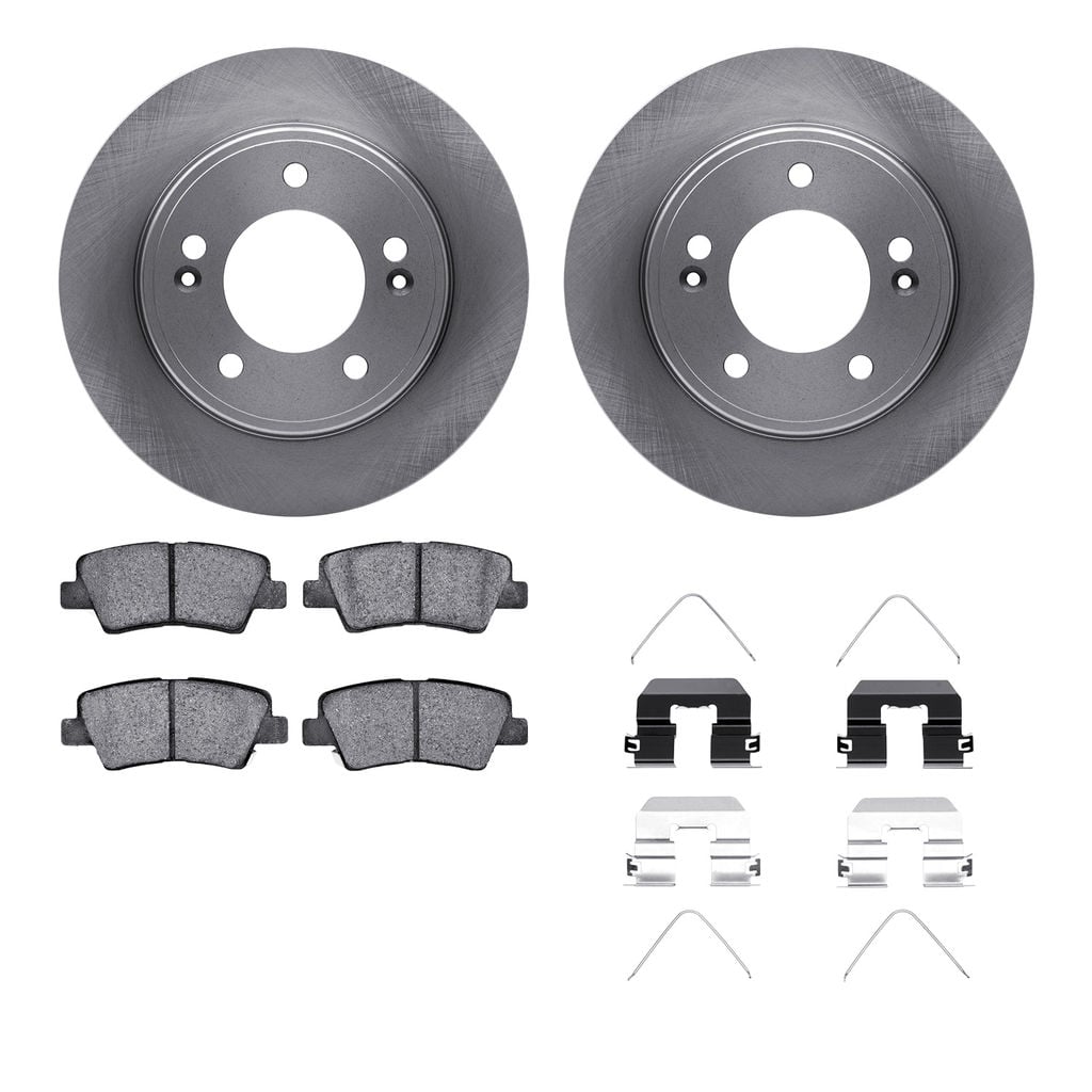 Dynamic Friction 6512-03322 - Brake Kit - Quickstop Rotors and 5000 Brake Pads With Hardware