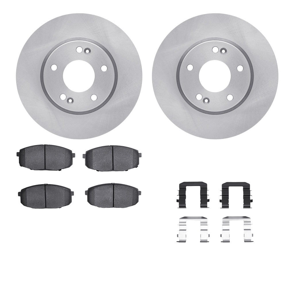 Dynamic Friction 6512-03337 - Brake Kit - Quickstop Rotors and 5000 Brake Pads With Hardware