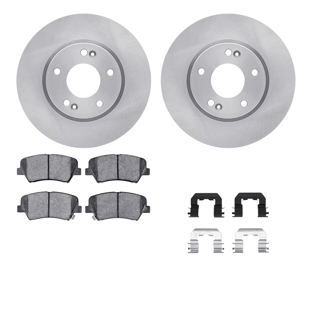 Dynamic Friction 6512-03338 - Brake Kit - Quickstop Rotors and 5000 Brake Pads With Hardware