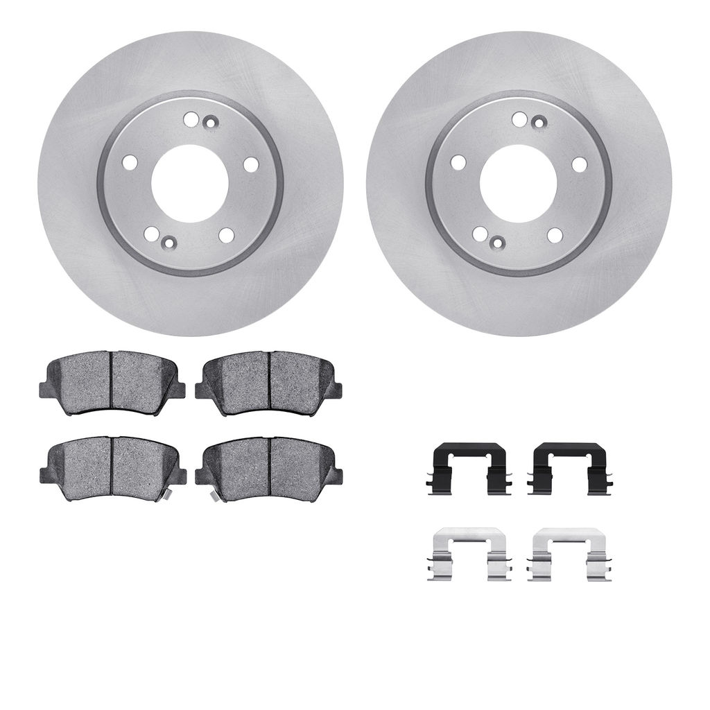 Dynamic Friction 6512-03339 - Brake Kit - Quickstop Rotors and 5000 Brake Pads With Hardware