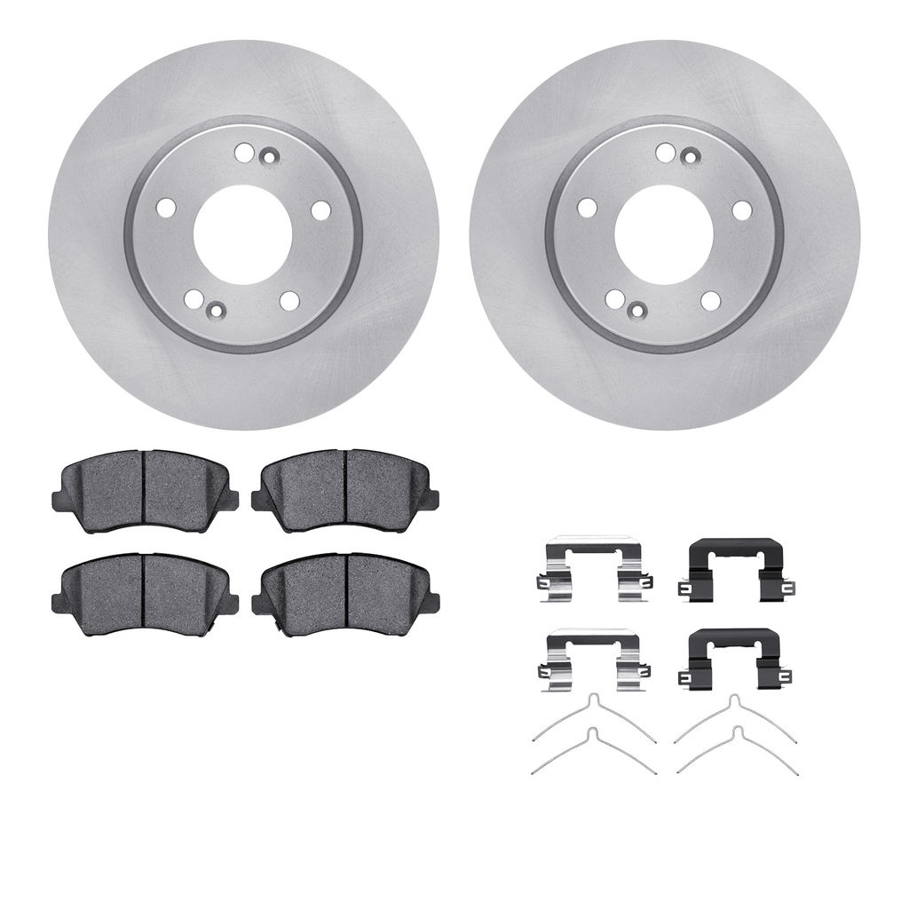Dynamic Friction 6512-03340 - Brake Kit - Quickstop Rotors and 5000 Brake Pads With Hardware
